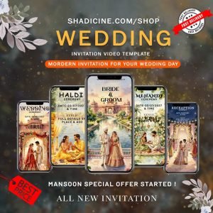 Bollywood Style Wedding Invitation SCB408