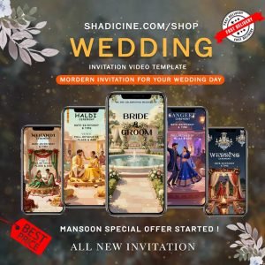 Bollywood Style Wedding Invitation SCB409