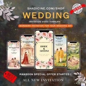 Bollywood Style Wedding Invitation SCB410