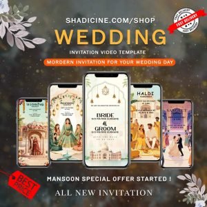 Bollywood Style Wedding Invitation SCB411