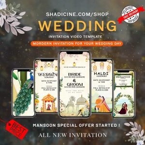 Bollywood Style Wedding Invitation SCB413