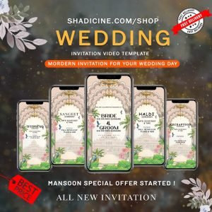 Bollywood Style Wedding Invitation SCB416