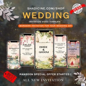 Bollywood Style Wedding Invitation SCB421