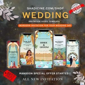 Bollywood Style Wedding Invitation SCB424
