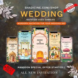 Bollywood Style Wedding Invitation SCB426