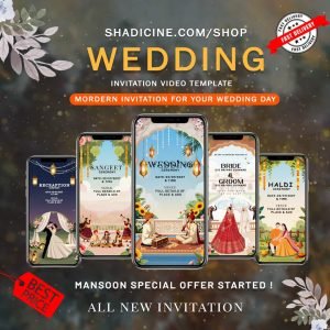 Bollywood Style Wedding Invitation SCl996