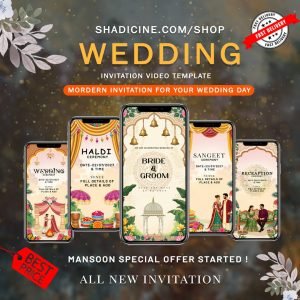 Bollywood Style Wedding Invitation SCB425